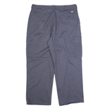 DICKIES Cargo Workwear Womens Trousers Grey Regular Straight W38 L28