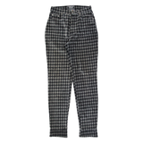 VERSACE Diamond Womens Velvet Trousers Grey Slim Skinny W26 L30