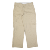 DICKIES Cargo Workwear Mens Trousers Beige Relaxed Straight W32 L30