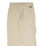 DICKIES Cargo Workwear Mens Trousers Beige Relaxed Straight W32 L30