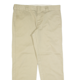 DICKIES Workwear Mens Trousers Beige Slim Straight W36 L32