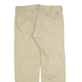 DICKIES Workwear Mens Trousers Beige Slim Straight W36 L32