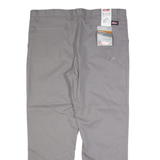 DICKIES Workwear Mens Trousers Grey Regular Straight W38 L30