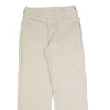 DICKIES Workwear Womens Trousers Cream Regular Straight W27 L28