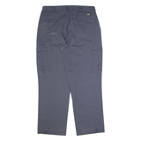 DICKIES Cargo Workwear Mens Trousers Grey Regular Straight W36 L32