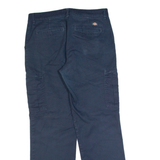 DICKIES Cargo Workwear Womens Trousers Blue Regular Straight W30 L30
