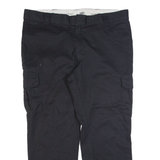 DICKIES Cargo Workwear Mens Trousers Black Regular Straight W42 L30
