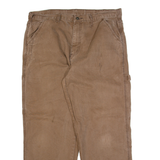 FULL BLUE Carpenter Workwear Mens Trousers Brown Regular Straight W40 L30