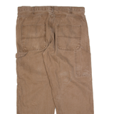 FULL BLUE Carpenter Workwear Mens Trousers Brown Regular Straight W40 L30
