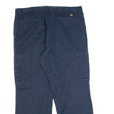 DICKIES Cargo Workwear Mens Trousers Blue Regular Straight W42 L32