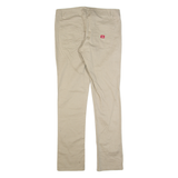 DICKIES Workwear Womens Trousers Beige Slim Skinny W34 L31