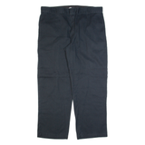 DICKIES Workwear Mens Trousers Black Loose Straight W42 L32