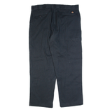 DICKIES Workwear Mens Trousers Black Loose Straight W42 L32
