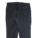 DICKIES Cargo Workwear Mens Trousers Black Regular Straight W42 L42