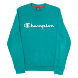 CHAMPION Mens Sweatshirt Green XS
