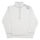 ATLAS Oceanography Polar Circle Mens Sweatshirt Grey 1/4 Zip 90s L