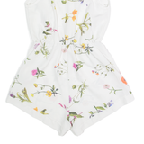 OH MY LOVE Womens Playsuit White Floral Wide-Leg XS