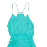 STELLA MCCARTNEY Womens Playsuit Blue Wide-Leg Linen M