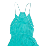 STELLA MCCARTNEY Womens Playsuit Blue Wide-Leg Linen M