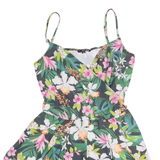 TALLY WEIJL Womens Playsuit Black Floral Wide-Leg S