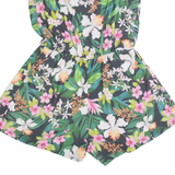 TALLY WEIJL Womens Playsuit Black Floral Wide-Leg S