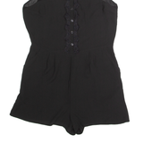 PINS AND NEEDLES Womens Playsuit Black Wide-Leg S