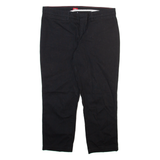 DICKIES Womens Trousers Black Relaxed Tapered W32 L24