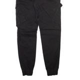 DIESEL Cargo Jogger Style Womens Trousers Black Relaxed Skinny W26 L29