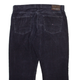 TOMMY HILFIGER Mens Corduroy Trousers Grey Regular Straight W38 L26