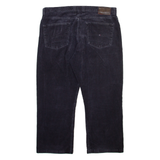TOMMY HILFIGER Mens Corduroy Trousers Grey Regular Straight W38 L26