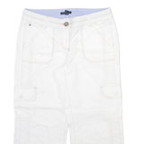 TOMMY HILFIGER Three Quarters Womens Trousers White Regular Straight W30 L22