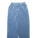 SOLUTIONS Womens Velvet Trousers Blue Relaxed Straight W24 L29