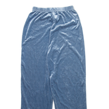 SOLUTIONS Womens Velvet Trousers Blue Relaxed Straight W24 L29