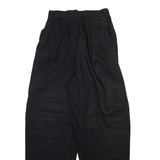 WILLIS SMITH Womens Trousers Black Relaxed Tapered Wool W22 L27