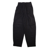 WILLIS SMITH Womens Trousers Black Relaxed Tapered Wool W22 L27