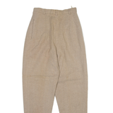 PACO RABANNE Womens Trousers Beige Relaxed Tapered Wool W24 L27