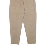 PACO RABANNE Womens Trousers Beige Relaxed Tapered Wool W24 L27