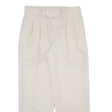 Mens Trousers Beige Relaxed Straight W32 L29