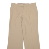 TREVIRA Mens Trousers Beige Regular Bootcut Wool W28 L28