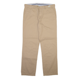 TOMMY HILFIGER Mens Velvet Trousers Beige Regular Straight W36 L32