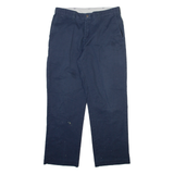 DICKIES Mens Trousers Blue Regular Straight W34 L30