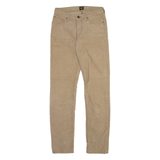 LEE Womens Corduroy Trousers Beige Regular Tapered W26 L30