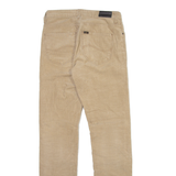 LEE Womens Corduroy Trousers Beige Regular Tapered W26 L30