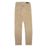 LEE Womens Corduroy Trousers Beige Regular Tapered W26 L30