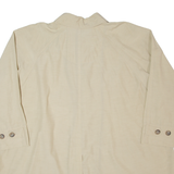 DINOMODA Womens Trench Coat Cream 90s XL