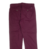 TOMMY HILFIGER Chino Mens Trousers Maroon Regular Straight W29 L30