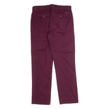TOMMY HILFIGER Chino Mens Trousers Maroon Regular Straight W29 L30
