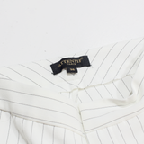 ATTENTIF Striped Womens Trousers White Slim Tapered W28 L28