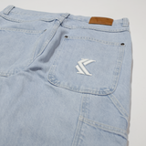 KARL KANI Carpenter Womens Jeans Blue Regular Straight W32 L34