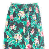 Womens A-Line Skirt Black Midi 90s Floral S